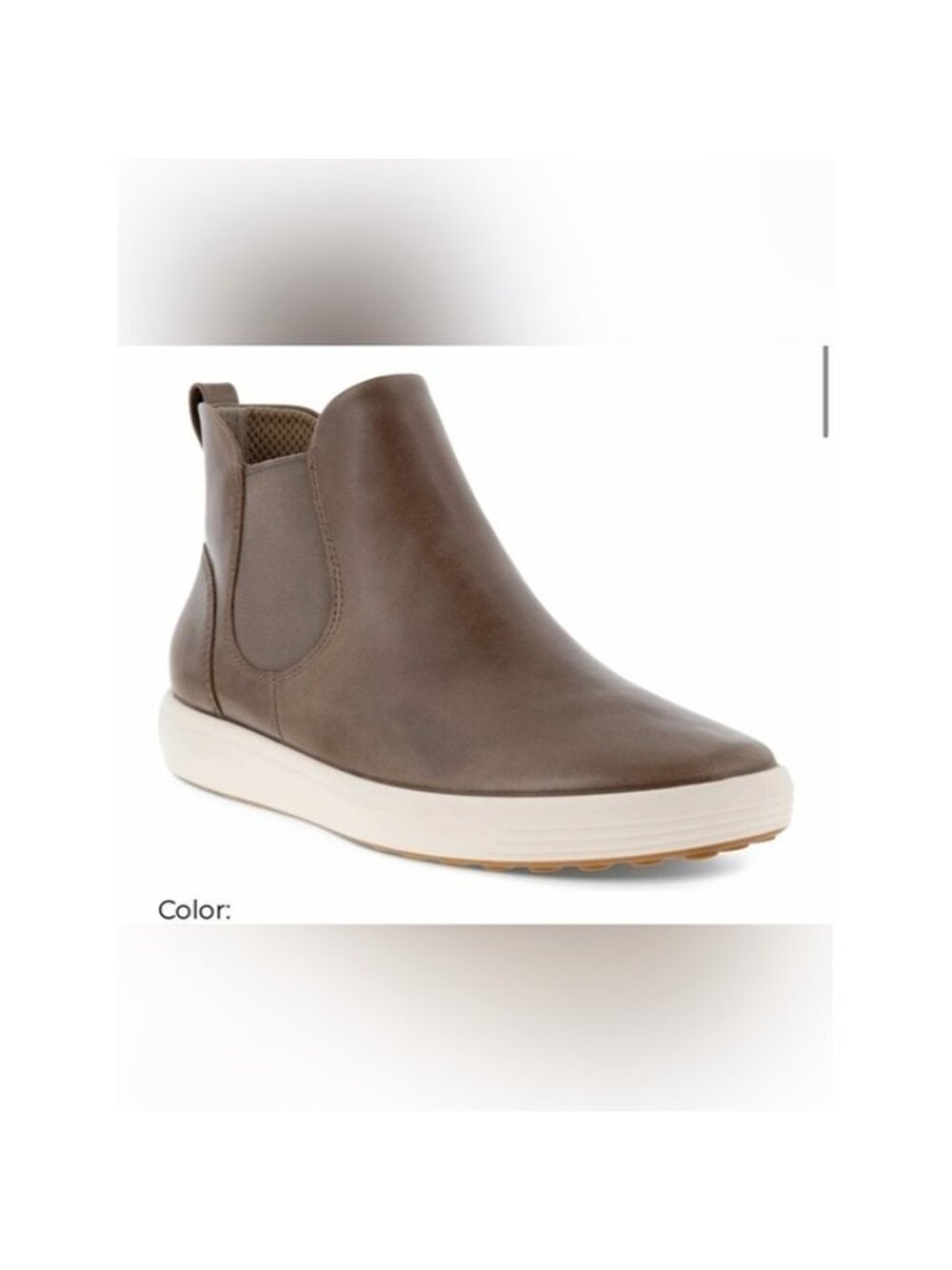 Ecco Women's Chelsea Boot in Taupe Brown with Cream Sole size EU 40 US 9 NEW